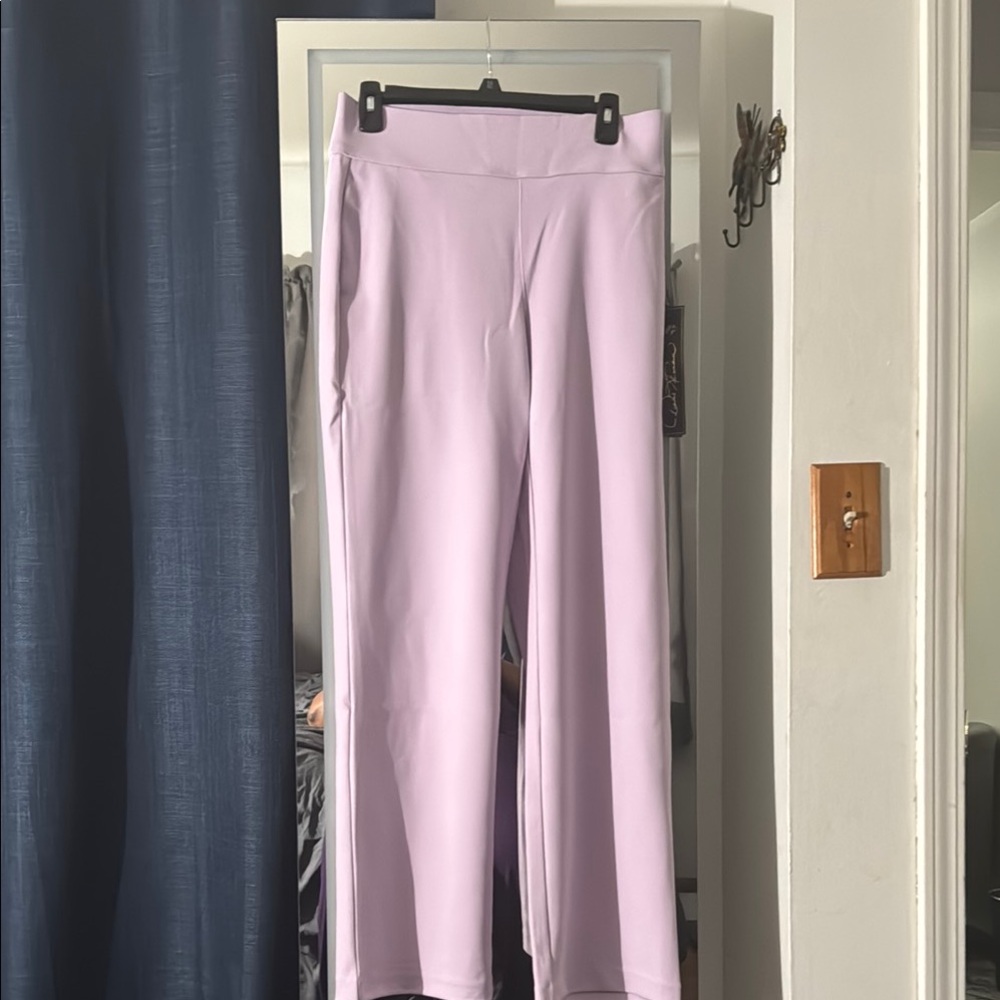 Lavender High-Waisted Wide Leg Pants